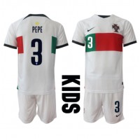 Camisa de time de futebol Portugal Pepe #3 Replicas 2º Equipamento Infantil Mundo 2022 Manga Curta (+ Calças curtas)